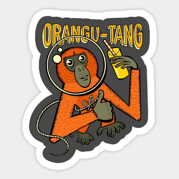 The Orangu Tang Sticker by Matt and Mattinglys Ice Cream Social